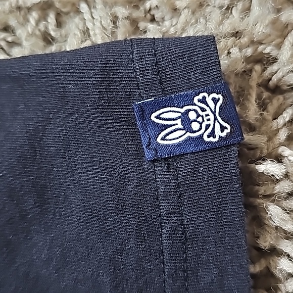 Psycho Bunny by Robert Godley Tee Black Vneck Tshirt Unisex Top XL Extra Large - Picture 4 of 6